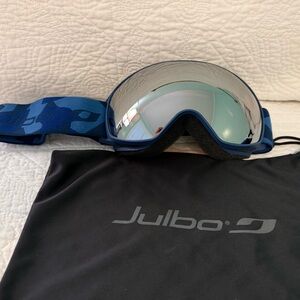 Julbo Youth Blue Ski Goggles with Silver Mirror Lens